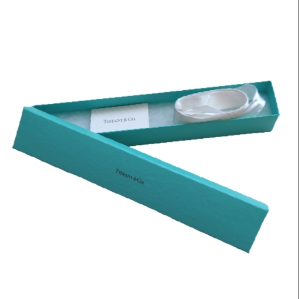 TIFFANY & CO Paper Gift Box with White Ribbon New Authentic